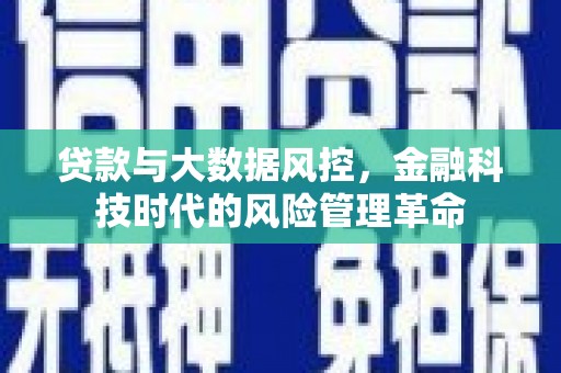 稷山贷款与大数据风控，金融科技时代的风险管理革命