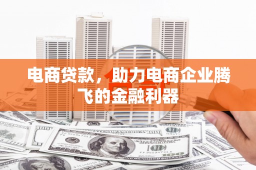 荥经电商贷款，助力电商企业腾飞的金融利器
