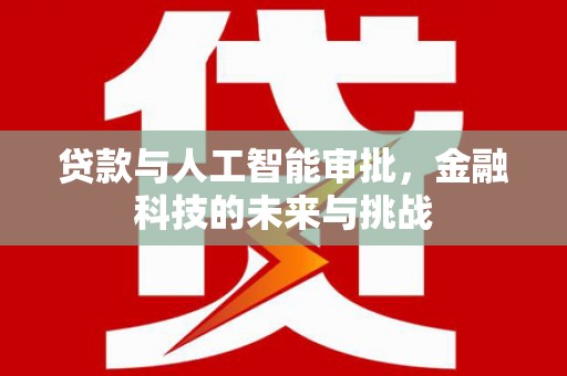石冈贷款与人工智能审批，金融科技的未来与挑战