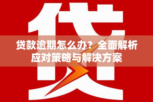 崆峒贷款逾期怎么办？全面解析应对策略与解决方案