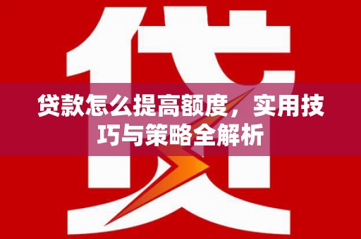 陵水贷款怎么提高额度，实用技巧与策略全解析