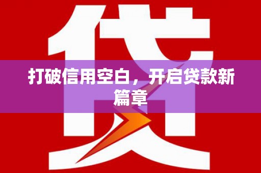 崖州打破信用空白，开启贷款新篇章